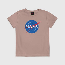 Футболка хлопковая детская NASA: Masa, цвет: пыльно-розовый