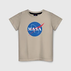 Футболка хлопковая детская NASA: Masa, цвет: миндальный