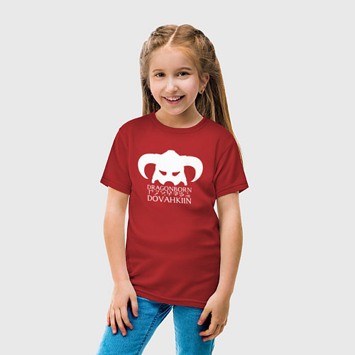 Детская футболка TES: Dovahkin / Красный – фото 4