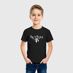 Футболка хлопковая детская Skyrim, цвет: черный — фото 2