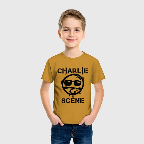 Детская футболка HU: Charlie Scene / Горчичный – фото 3