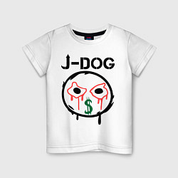 Футболка хлопковая детская HU: J-Dog, цвет: белый