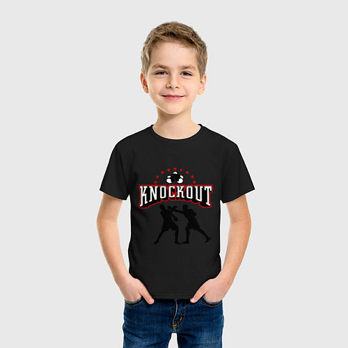 Детская футболка Knockout / Черный – фото 3