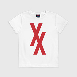 Футболка хлопковая детская XX, цвет: белый