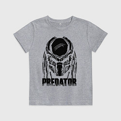 Футболка хлопковая детская Predator Mask, цвет: меланж
