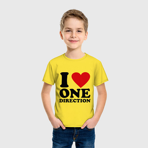 Детская футболка I love one direction / Желтый – фото 3