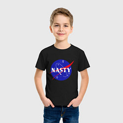 Футболка хлопковая детская Nasty NASA, цвет: черный — фото 2