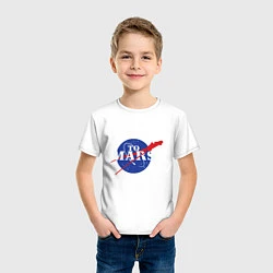 Футболка хлопковая детская На Марс, цвет: белый — фото 2