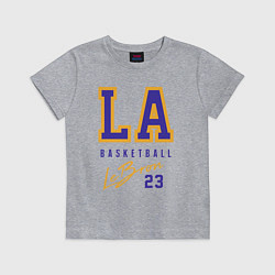 Футболка хлопковая детская Lebron 23: Los Angeles, цвет: меланж