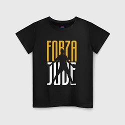 Футболка хлопковая детская Forza Juve, цвет: черный