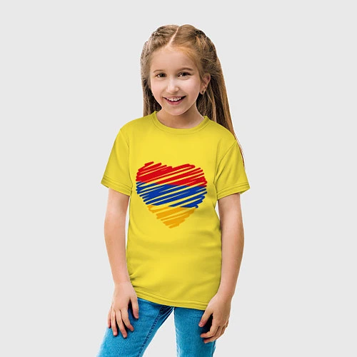 Детская футболка Сердце Армении / Желтый – фото 4