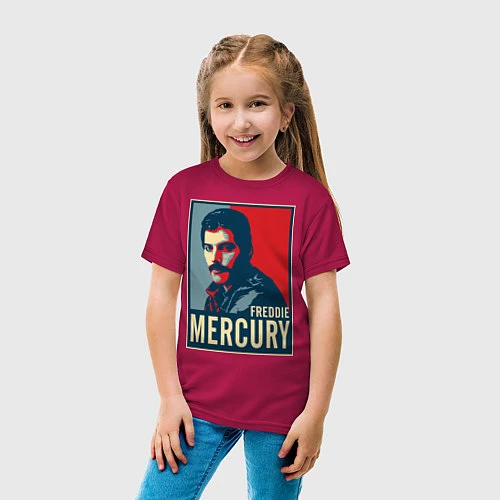 Детская футболка Freddie Mercury / Маджента – фото 4