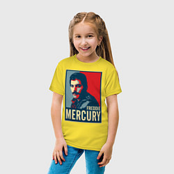 Футболка хлопковая детская Freddie Mercury, цвет: желтый — фото 2
