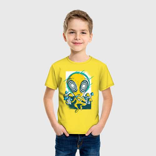 Детская футболка Пришелец / Желтый – фото 3