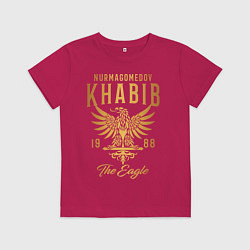 Футболка хлопковая детская Хабиб Нурмагомедов, цвет: маджента