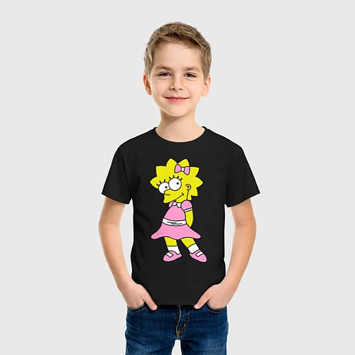 Детская футболка Лиза милашка / Черный – фото 3
