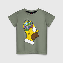 Детская футболка Мозг Гомера