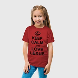 Футболка хлопковая детская Keep Calm & Love Lexus, цвет: красный — фото 2