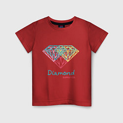 Футболка хлопковая детская Diamond Supply CO, цвет: красный