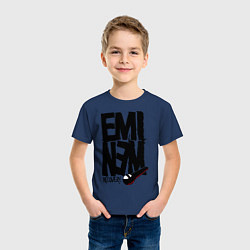 Футболка хлопковая детская Eminem recovery, цвет: тёмно-синий — фото 2