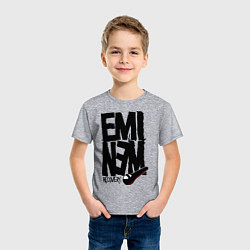 Футболка хлопковая детская Eminem recovery, цвет: меланж — фото 2