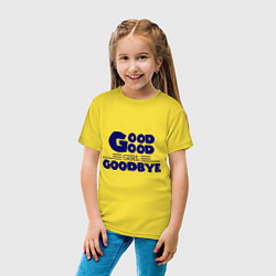 Футболка хлопковая детская Good girl goodbye, цвет: желтый — фото 2