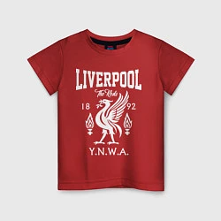 Футболка хлопковая детская Liverpool YNWA, цвет: красный