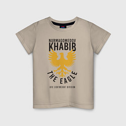 Футболка хлопковая детская Khabib: The Eagle, цвет: миндальный