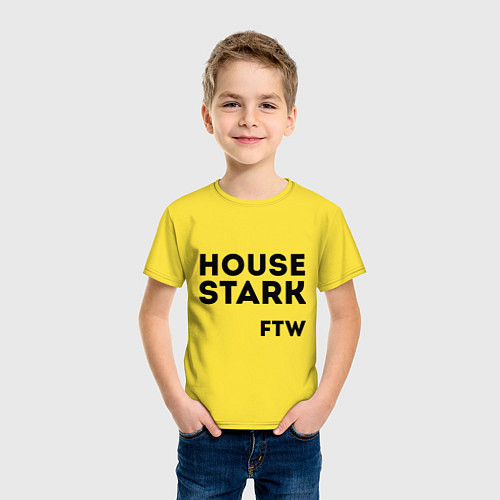 Детская футболка House Stark FTW / Желтый – фото 3