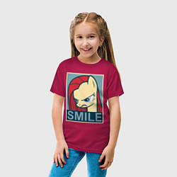 Футболка хлопковая детская MLP: Smile, цвет: маджента — фото 2