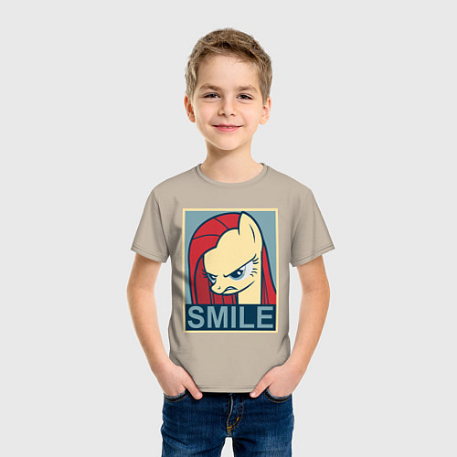Детская футболка MLP: Smile / Миндальный – фото 3