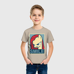 Футболка хлопковая детская MLP: Smile, цвет: миндальный — фото 2