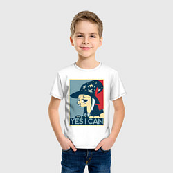 Футболка хлопковая детская MLP: Yes I Can, цвет: белый — фото 2