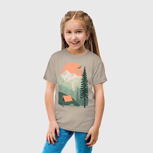 Детская футболка Wood Adventure / Миндальный – фото 4