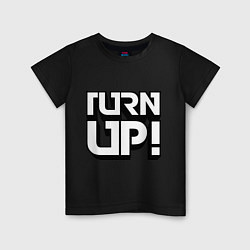 Футболка хлопковая детская Turn UP!, цвет: черный