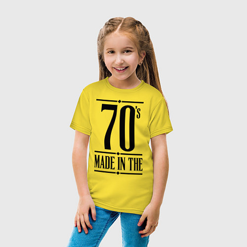 Детская футболка Made in the 70s / Желтый – фото 4