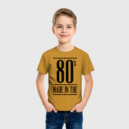 Детская футболка Made in the 80s / Горчичный – фото 3