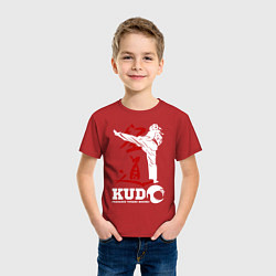 Футболка хлопковая детская Kudo, цвет: красный — фото 2