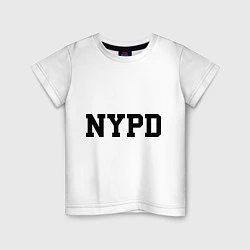 Футболка хлопковая детская NYPD, цвет: белый