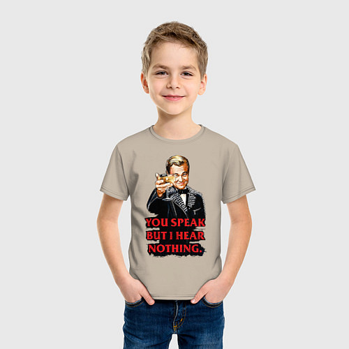 Детская футболка Gatsby: You Speak / Миндальный – фото 3