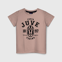Футболка хлопковая детская Forza Juve 1897: Torino, цвет: пыльно-розовый