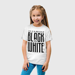 Футболка хлопковая детская Juventus: Black & White, цвет: белый — фото 2