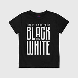 Футболка хлопковая детская Juventus: Black & White, цвет: черный