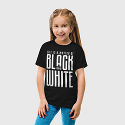 Футболка хлопковая детская Juventus: Black & White, цвет: черный — фото 2