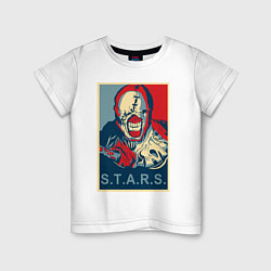 Футболка хлопковая детская STARS, цвет: белый