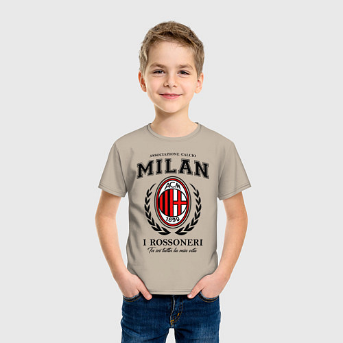 Детская футболка Milan: I Rossoneri / Миндальный – фото 3