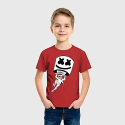 Футболка хлопковая детская Marshmello King, цвет: красный — фото 2