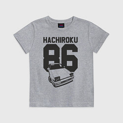 Футболка хлопковая детская Toyota AE86 Hachiroku, цвет: меланж
