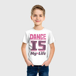 Футболка хлопковая детская Dance is my life, цвет: белый — фото 2