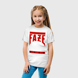 Футболка хлопковая детская FaZe Clan, цвет: белый — фото 2
